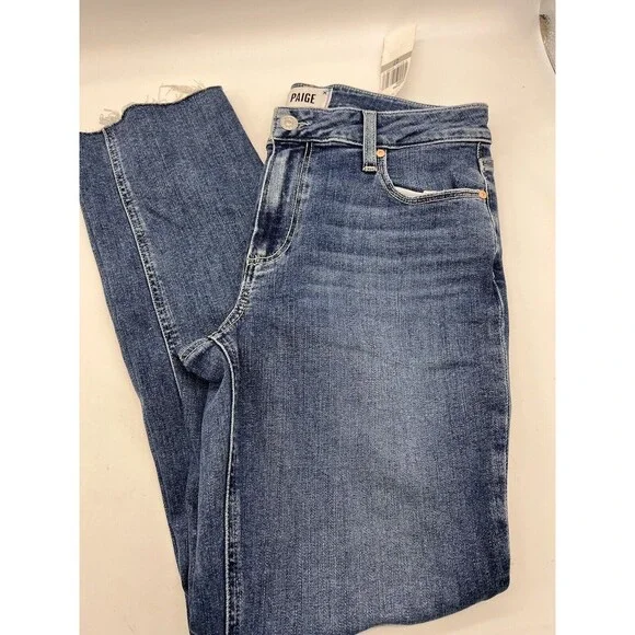 Paige Bridgette Jeans Women’s Sz 27 In Antwerp Cropped Raw Hem Made In USA Boho